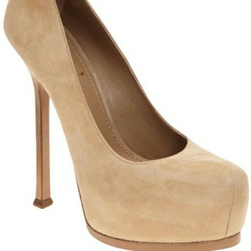 YSL Saint Laurent Tribute Suede Pumps Heels 36